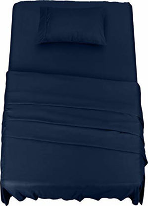 Lightweight Warm Martex Super Soft Fleece Blanket Navy Twin Pet-Friendly Sofa & Dorm Throw for Home Bed