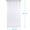 Picture of Plastic Shower Curtain, 54 x 72 Inches Clear EVA 8G Shower Curtain with Heavy Duty Clear Stones and Grommet Holes, Waterproof Thick Bathroom Plastic Shower Curtains