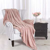 Picture of Exclusivo Mezcla Large Flannel Fleece Velvet Plush Large Throw Blanket - 50" x 70" (Pink)