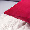 Picture of MIULEE Pack of 2 Velvet Pillow Covers Decorative Square Pillowcase Soft Solid Cushion Case for Decor Sofa Bedroom Car 20 x 20 Inch Red