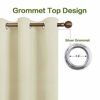 Picture of NICETOWN Room Darkening Curtain Panels - Baby Room Curtains 90 inches Long, Privacy Draperies for Christmas & Thanksgiving (Beige, 42 inches Width, 1 Pair)