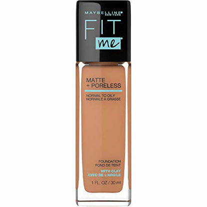 Picture of Maybelline Fit Me Matte + Poreless Liquid Foundation Makeup, Toffee, 1 fl. oz. Oil-Free Foundation