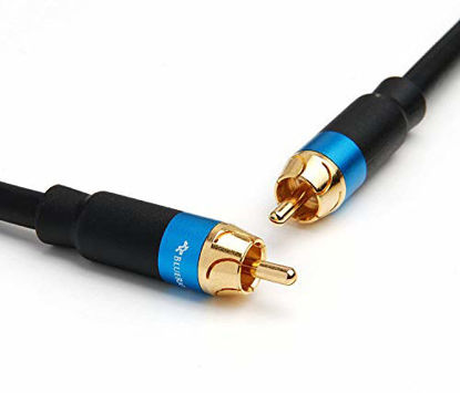 Picture of BlueRigger Subwoofer RCA to RCA Audio Cable (8FT, Dual Shielded with Gold Plated Connectors)