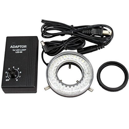 Picture of AmScope LED-64 64-LED Microscope Ring Light with Adapter