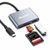 Picture of Hicober USB C to SD Card Reader, Micro SD Memory Card Reader, Type C to SD Card Reader Adapter 2TB Capacity for MacBook Camera Android Windows Linux and Other Type C Device-Space Grey