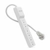 Picture of Belkin 6-Outlet Power Strip Surge Protector, Flat Rotating Plug, 6ft Cord - Ideal for Personal Electronics, Small Appliances and More (1080 Joules), White