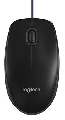 Picture of Logitech B100 Corded Mouse - Wired USB Mouse for Computers and laptops, for Right or Left Hand Use, Black