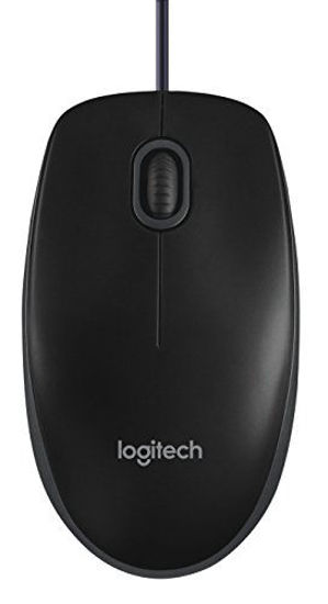 Picture of Logitech B100 Corded Mouse - Wired USB Mouse for Computers and laptops, for Right or Left Hand Use, Black