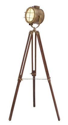 Picture of Deco 79 46666 Brass Wood Studio Light 70" H, 28" W-46666, One Size, Aged Bronze