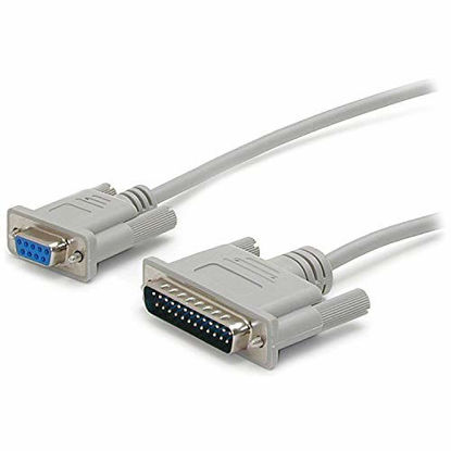 Picture of StarTech.com 10 ft Cross Wired DB9 to DB25 Serial Null Modem Cable - F/M - Null Modem Cable - DB-9 (F) to DB-25 (M) - 10 ft - SCNM925FM