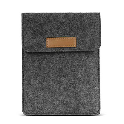Picture of MoKo Sleeve Fits Kindle E-Reader, Protective Felt Cover Case Pouch Bag Fit with All-New Kindle 10th Gen 2019 / Kindle Paperwhite 10th Gen 2018 / Kindle(8th Gen, 2016) / Kindle Oasis 6 Inch, Dark Gray