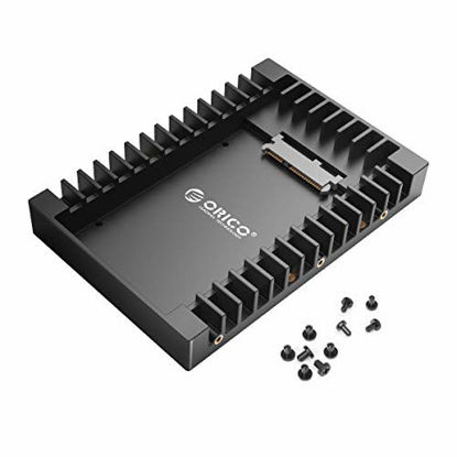 Picture of ORICO 2.5 SSD SATA to 3.5 Hard Drive Adapter Internal Drive Bay Converter Mounting Bracket Caddy Tray for 7 / 9.5 / 12.5mm 2.5 inch HDD / SSD with SATA III Interface
