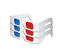 Picture of Red & Blue White Cardboard Glasses (3 Pairs) MADE IN US
