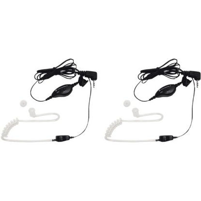 Picture of Motorola 1518 Surveillance Headset with PTT Mic, Black, White