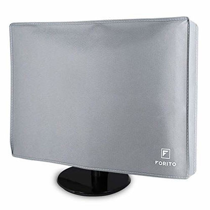 Picture of 23" 24" 25" Univesal Monitor Dust Cover Scratch Resistance Nonwoven Full Body Sleeve for 23" 24" 25" Computer Monitor LED LCD Screem (Size: 24W x 18H x 3D)-Gray
