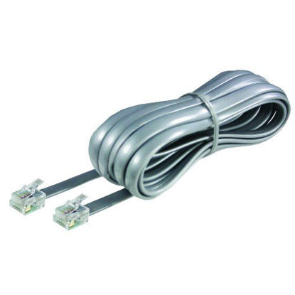 Picture of Softalk Phone Line Cord 15-Feet Silver Landline Telephone Accessory (46615)