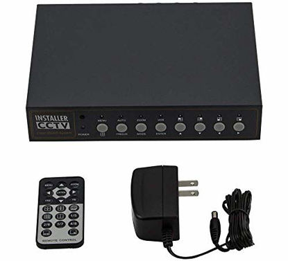 Picture of Installer CCTV 4CH Video Color Quad Multiplexer with Loopout, Remote Control and FREE 1 Amp power adapter