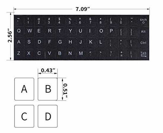 GetUSCart- 2PCS Pack Universal English Keyboard Stickers, Computer ...