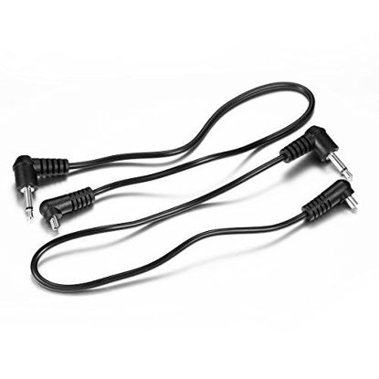 Picture of (2 PCS) 3.5mm to Male Flash PC Sync Cable,12-Inch/30CM 3.5mm Plug to Male Flash Sync Cord for Camera Photography Connector