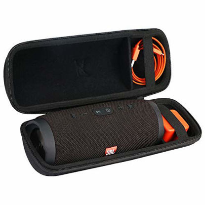 Picture of Khanka Carrying Case for JBL Charge 3 Waterproof Portable Wireless Bluetooth Speaker. Extra Room for Charger and USB Cable