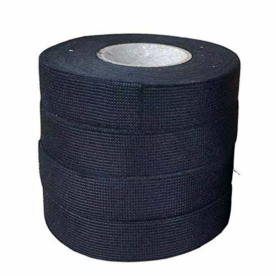 GetUSCart 4 Rolls Wire Loom Harness Tape, Wiring Harness Cloth Tape, Black Adhesive Fabric Tape