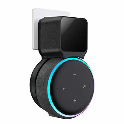 Picture of Echo Dot Wall Mount Holder, Echo Dot Mount 3rd Generation Space-Saving Accessories for Dot (3rd Gen) Smart Speakers, Clever Echo Dot Accessories with Built-in Cable Management Hide Messy Wires