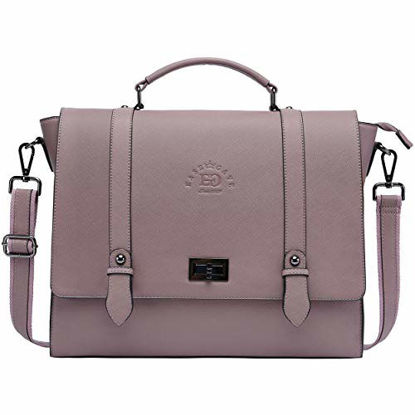 Picture of Briefcase for Women, 15.6 17 Inch Laptop Bag Business Work Bag Crossbody Bags College Satchel Purse with Professional Padded Compartment for Tablet Notebook Ultrabook, purple