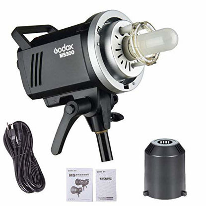 Picture of Godox MS300 Studio Strobe 300Ws 110V GN58 5600K Bowens Mount Monolight, Built-in Godox 2.4G Wireless System, 150W Modeling Lamp, Outstanding Output Stability, Anti-Preflash, 1/32 to 1/1 Steps Output