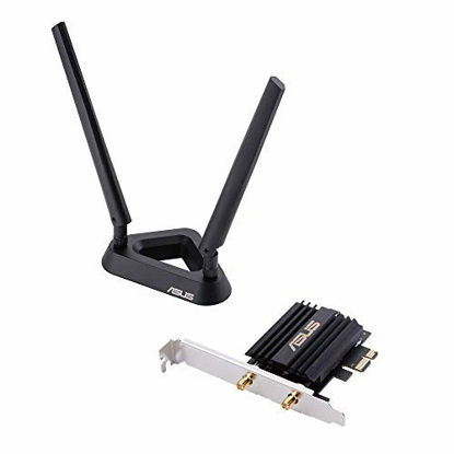 Picture of Asus AX3000 (Pce-AX58BT) Next-Gen WiFi 6 Dual Band PCIe Wireless Adapter with Bluetooth 5.0 - Ofdma, 2x2 MU-Mimo and Wpa3 Security,Black