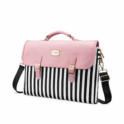 Picture of Computer Bag Laptop Bag for Women Cute Laptop Sleeve Case for Work College, Slim-Pink, 15.6-Inch