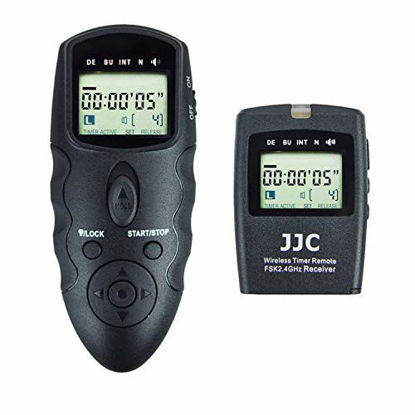 Picture of JJC Wireless Intervalometer Timer Remote Control Shutter Release for Nikon D850 D500 D5 D810 D810A D800 D700 D4s D4 D3 D3s D3X D2H D2X D2Hs D2Xs D300s D300 D200 D100 and More Nikon Camera