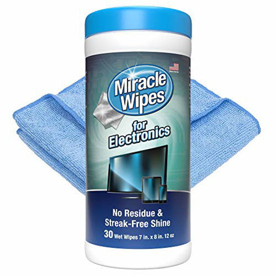Picture of MiracleWipes for Electronics Cleaning - Screen Wipes Designed for TV, Phones, Monitors and More - (30 Count)