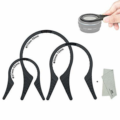 Picture of 3 Packs Camera Lens Filter Wrench Kit, CPL UV ND Filter Removal Wrench Tool Set, Fit 37mm-52mm 55mm-72mm 77mm-95mm Lens Thread for Canon Nikon Sony Fujifilm Olympus Panasonic and Other Camera
