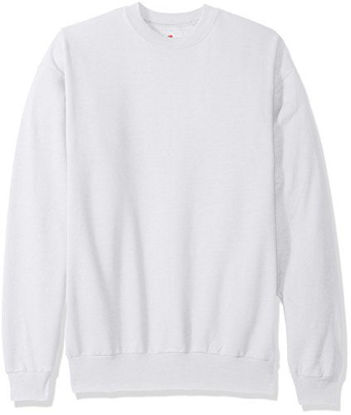 Picture of Hanes Men's EcoSmart Fleece Sweatshirt, White, 2XL