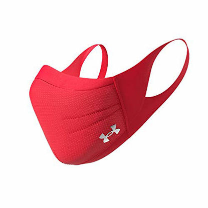 Picture of Under Armour Adult Sports Mask , Red (600)/Silver Chrome , Medium/Large