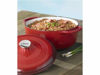 Picture of Lodge Enameled Cast Iron Dutch Oven With Stainless Steel Knob and Loop Handles, 6 Quart, Red