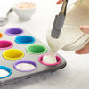 Picture of Amazon Basics Reusable Silicone Baking Cups, Pack of 24, 5.5 x 2.8 x 3.4, Multicolor