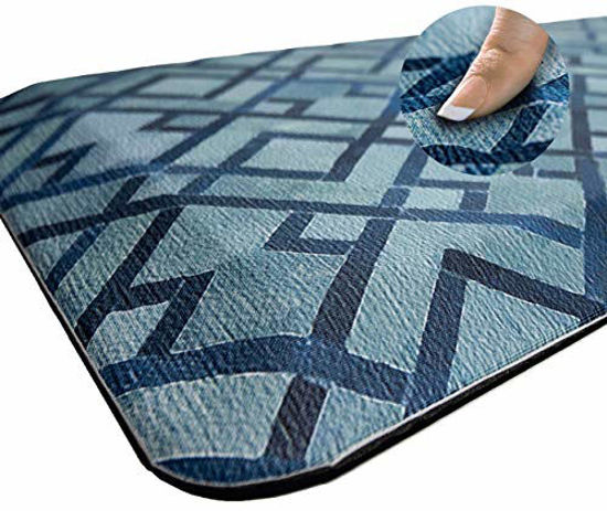 GetUSCart- Sky Solutions Anti Fatigue Mat - Cushioned Comfort Floor Mats  For Kitchen, Office & Garage - Padded Pad For Office - Non Slip Foam  Cushion For Standing Desk (20x39x3/4-Inch, Blue Diamond)
