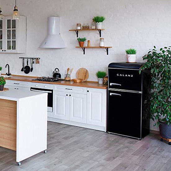 GetUSCart Galanz GLR31TBKER Retro Compact Refrigerator, 3.1 Cu.Ft Mini