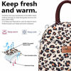 Picture of BALORAY Lunch Bag Tote Bag Lunch Bag for Women Lunch Box Insulated Lunch Container (G-197S Black with white flower02)