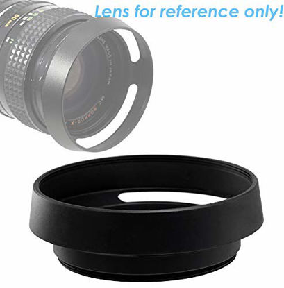 Picture of Fotasy 43mm Metal Curved Lens Hood, 43mm Vented Hood, 43mm Lens Hood for Fuji Leica Leitz Panasonic Olympus Panasonic Sony Lens, 43mm Screw-in Lens Hood