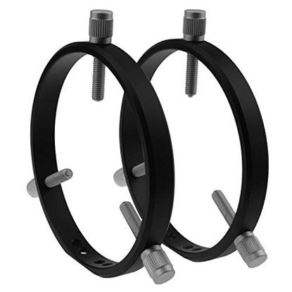 Picture of Astromania Adjustable Guiding Scope Rings 127 mm Inside Diameter (Pair) - for Telescope Tube Diameter or Finders 70 to 120mm