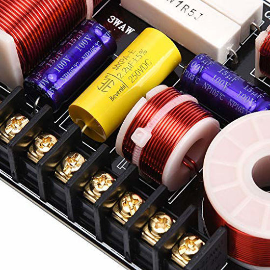 GetUSCart- 3 Way Frequency Divider 200W HiFi Audio Speaker Treble ...