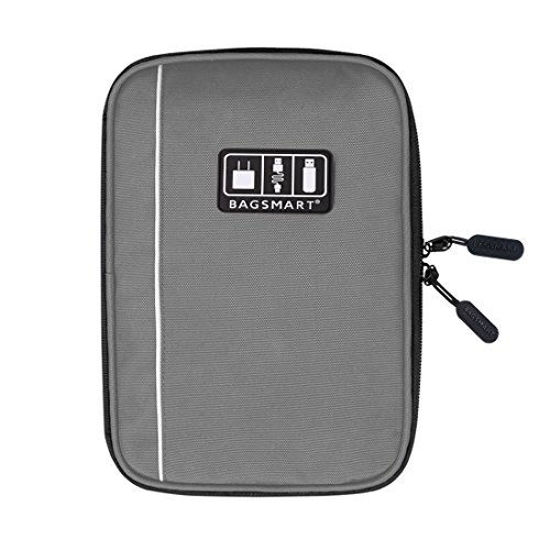 Picture of BAGSMART Electronic Organizer Travel Universal Cable Organizer Electronics Accessories Cases for Cable, Charger, Phone, USB, SD Card, Grey