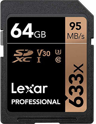 Picture of Lexar Professional 633x 64GB SDXC UHS-I Card (LSD64GCB1NL633)