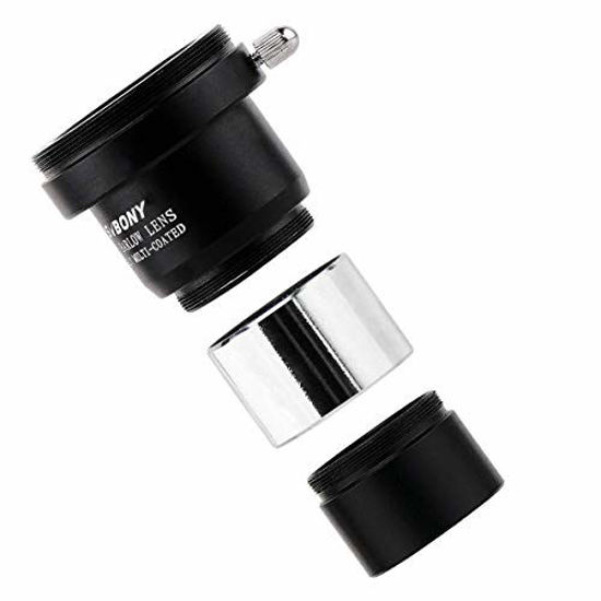 1.25 inches 3X Barlow Lens，M42x0.75mm Thread Interface Metal Barlow Lens for Standard Telescope Eyepiece 