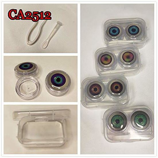 GetUSCart- 2PACKS Anime Eyeball Contact Lens case Pocket Contacts Soaking  Box Portable Plastic eye Pattern Eye Care kit Container Mini Stylish Simple Contact  Lens Travel Case CA2512 (empty case, no lenses)