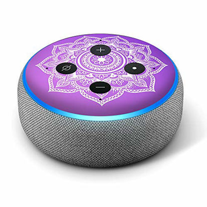 Picture of Purple Mandala - Vinyl Decal Skin Compatible with Amazon Echo Dot 3rd Generation Alexa - Decorations for Your Smart Home Speakers, Great Accessories Gift for mom, dad, Birthday, Kids