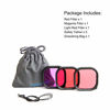 Picture of SOONSUN 3-Pack Dive Filter for GoPro Hero 8 Black Official Waterproof Protective Housing - Red, Light Red and Magenta Filter - Enhances Colors for Various Underwater Video and Photography Condition