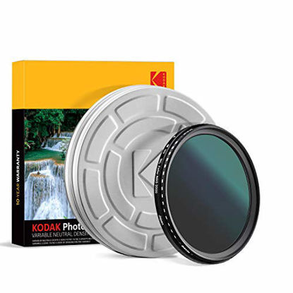 Picture of KODAK 62mm Fader Variable ND Filter | Variable Range ND2-2000 Neutral Density Filter, Prevent Overexposure w/Shallow Depth of Field, Capture Motion Blur, Slim, Nano 18-Layer Multi-Coated Glass